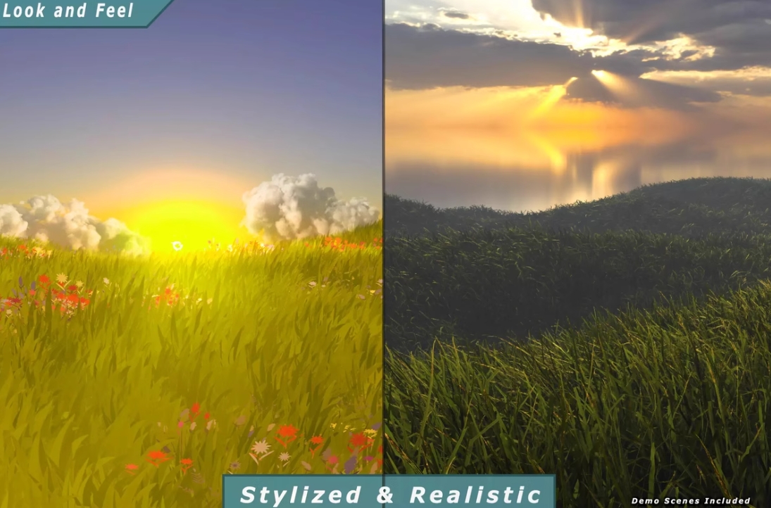 Unity3D GrassFlow 2 2.73 高性能交互式草地着色器