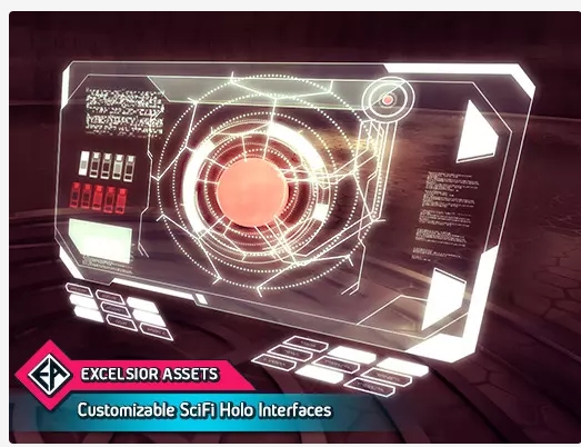 Customizable SciFi Holo Interface-Unity科技全息UI - 盘古CG网-盘古CG网