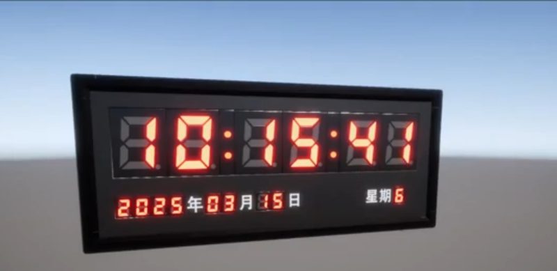 使用Unity 2021.3.47 URP制作的电子钟 - 盘古CG网-盘古CG网
