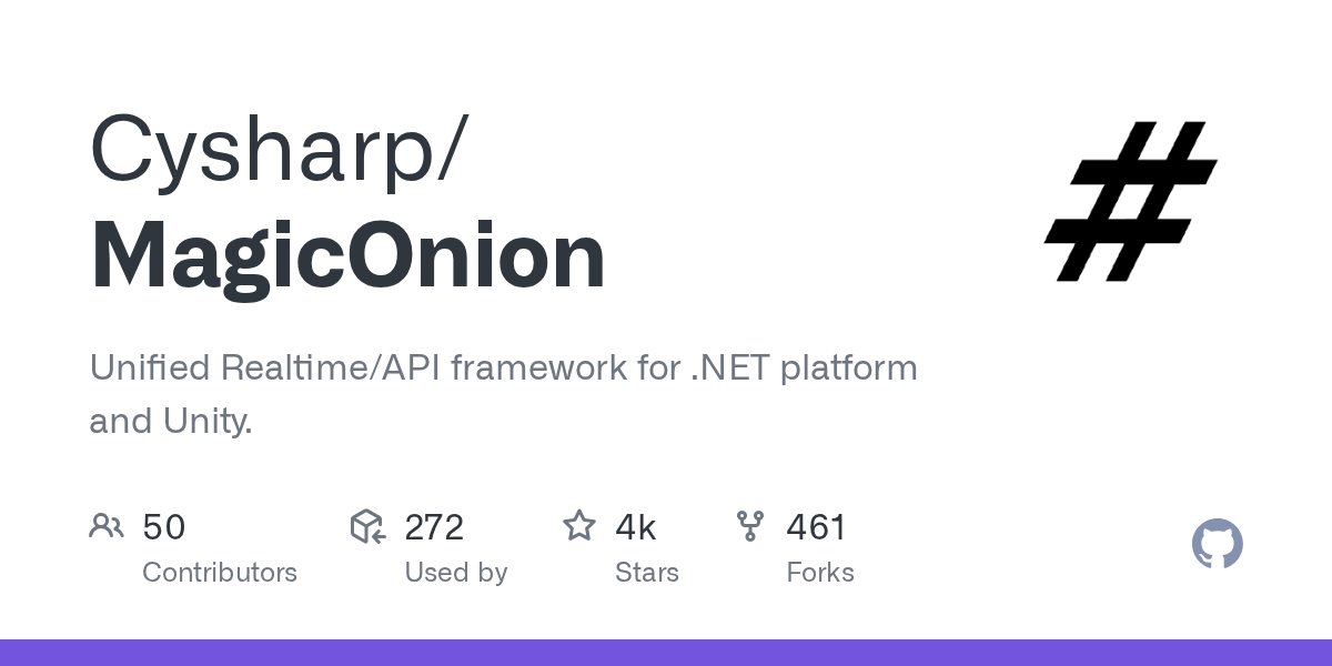 MagicOnion | Unity 游戏/工具框架与示例工程-盘古CG网