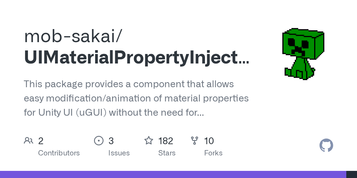 UIMaterialPropertyInjector | UI/Sprite 材质特效-盘古CG网