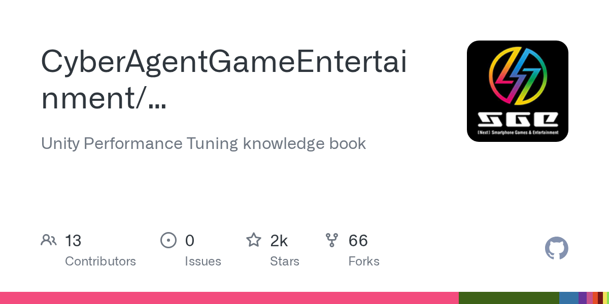 UnityPerformanceTuningBible | Unity 编辑器插件与实用工具-盘古CG网