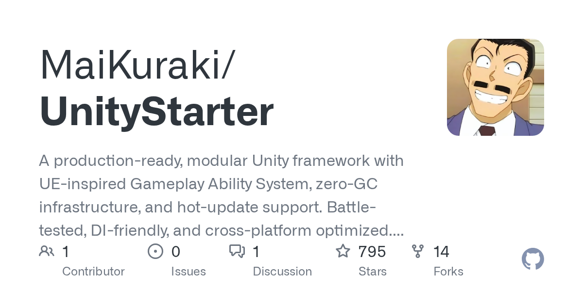 UnityStarter | Unity 项目模板与示例工程-盘古CG网