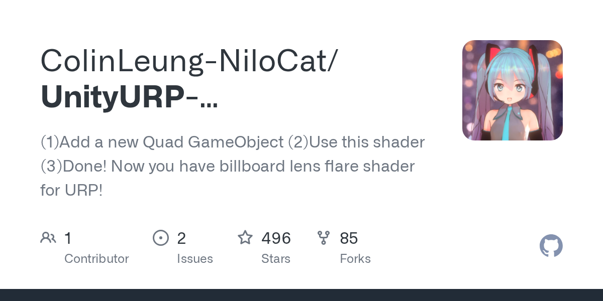 UnityURP-BillboardLensFlareShader | URP Billboard 镜头光晕 …-盘古CG网
