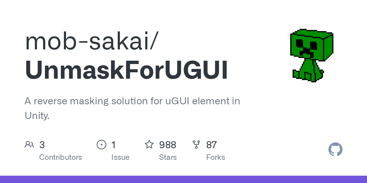 UnmaskForUGUI | Unity UI 界面组件-盘古CG网