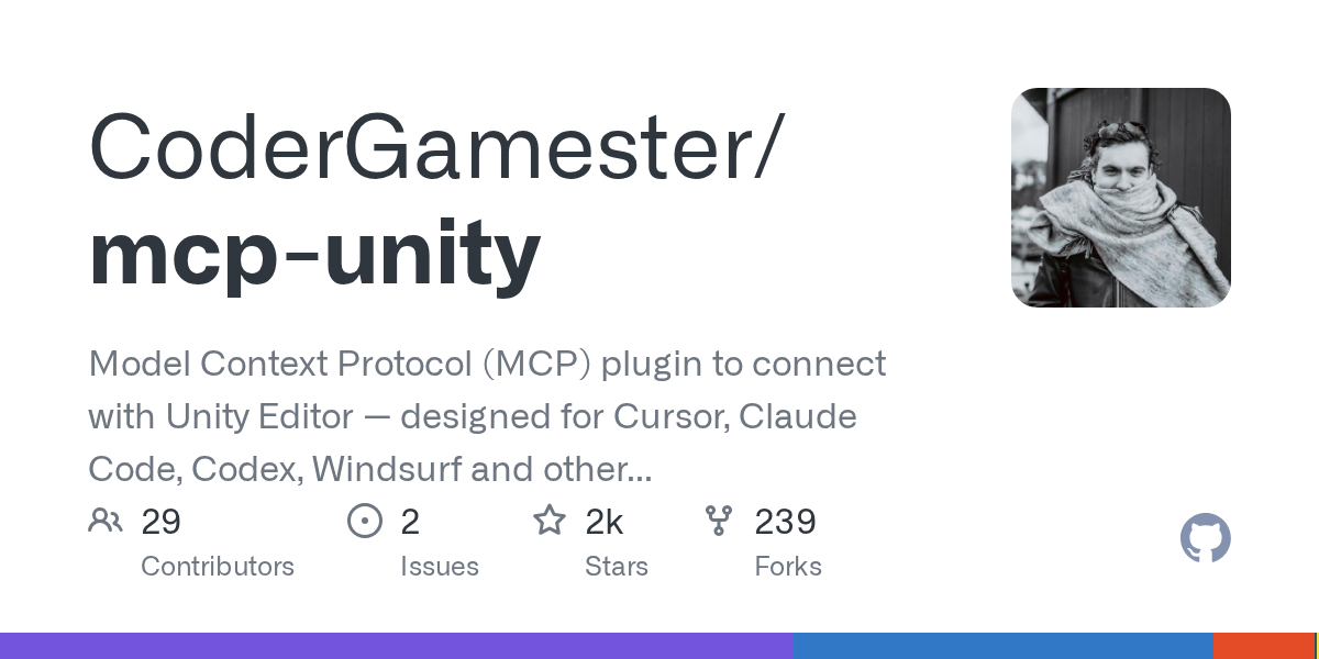 mcp-unity | Unity Editor 编辑器扩展工具-盘古CG网