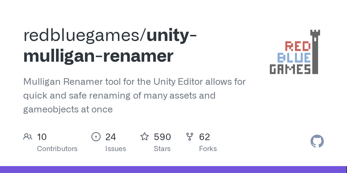 unity-mulligan-renamer | Unity Editor 编辑器扩展工具-盘古CG网