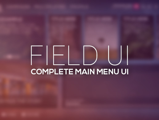 Field Complete Main Menu UI 1.2aunity完整主菜单UI_盘古CG.com-盘古CG网