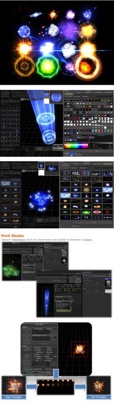 unity3d 特效插件 粒子 特效 制作 必备 多平台 集成300+ FX Maker_盘古CG.com-盘古CG网